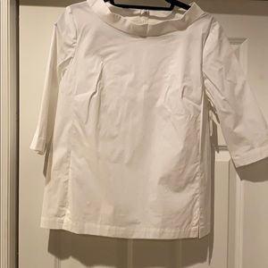 White poplin top, cotton